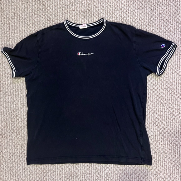Champion Black and White Mens Tee - Picture 1 of 3
